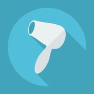 Flat modern design with shadow hairdryer N2