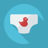 Flat modern design with shadow children&#039;s panties N2