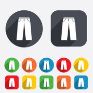 Men&#039;s jeans or pants sign icon Clothing symbol