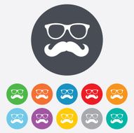 Mustache and Glasses sign icon Hipster symbol N15