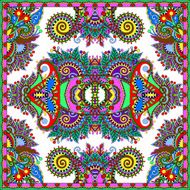 Traditional ornamental floral paisley bandanna Square ornament N17