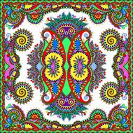 Traditional ornamental floral paisley bandanna Square ornament N18