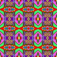 seamless geometry vintage pattern ethnic style N9