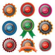 Vintage premium quality labels set