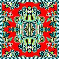 silk neck scarf or kerchief square pattern design N38