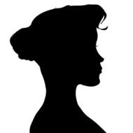 Vector silhouette of a woman N403