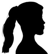 Vector silhouette of a woman N404