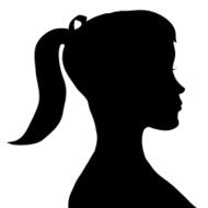 Vector silhouette of a woman N405