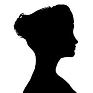 Vector silhouette of a woman N406