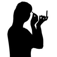 Vector silhouette of a woman N407