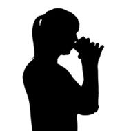 Vector silhouette of a woman N408