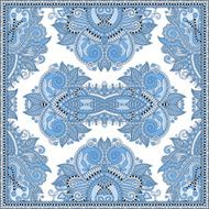 blue colour floral paisley bandanna Square ornament