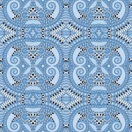 seamless geometry vintage pattern blue colour