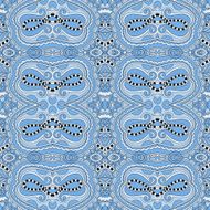 seamless geometry vintage pattern blue colour N2