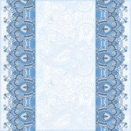 ornamental background with blue colour flower ribbon