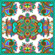 Traditional ornamental floral paisley bandanna Square ornament N20