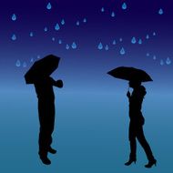 Vector silhouettes of couple N9