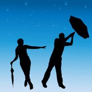 Vector silhouettes of couple N10