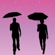 Vector silhouettes of couple N11