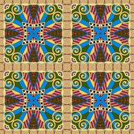 seamless geometry vintage pattern ethnic style ornamental backg N18