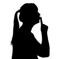 Vector silhouette of a woman N412