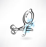 mirror and scissors icon