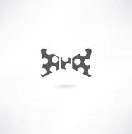 vector bow tie black symbols