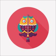 Chinese New Year lucky fish pendant flat icon eps10 N2