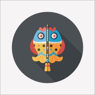 Chinese New Year lucky fish pendant flat icon eps10 N3