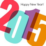 Happy new year greeting with number N3