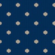 Seamless knitted pattern with polka dot
