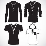 Blank t shirt and long sleeve template Front back