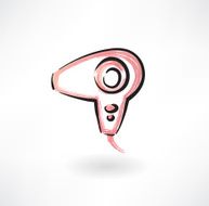 hairdryer grunge icon