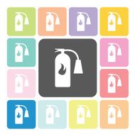 Fire extinguisher Icon color set vector illustration