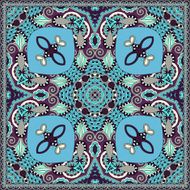 Traditional ornamental floral paisley bandanna Square ornament N22