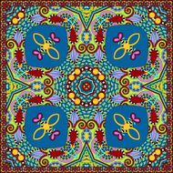 Traditional ornamental floral paisley bandanna Square ornament N23
