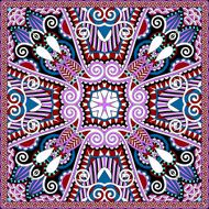 silk neck scarf or kerchief square pattern design in ukrainian N14