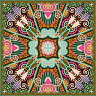 silk neck scarf or kerchief square pattern design in ukrainian N15
