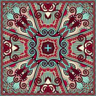 silk neck scarf or kerchief square pattern design in ukrainian N16