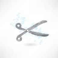 scissors grunge icon