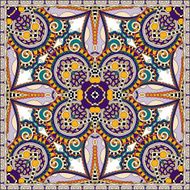 silk neck scarf or kerchief square pattern design in ukrainian N26