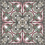 silk neck scarf or kerchief square pattern design in ukrainian N27