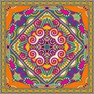 silk neck scarf or kerchief square pattern design in ukrainian N30