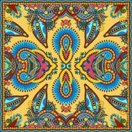 Traditional ornamental floral paisley bandanna Square ornament N25
