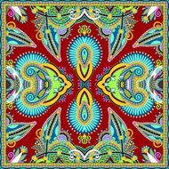 Traditional ornamental floral paisley bandanna Square ornament N26