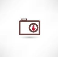 Camera and human hand