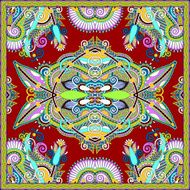 Traditional ornamental floral paisley bandanna Square ornament N29