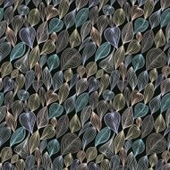 Dark floral seamless pattern