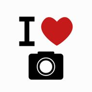 Vector camera simbol on white background