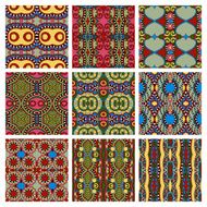 set of different seamless colored vintage geometric pattern N28